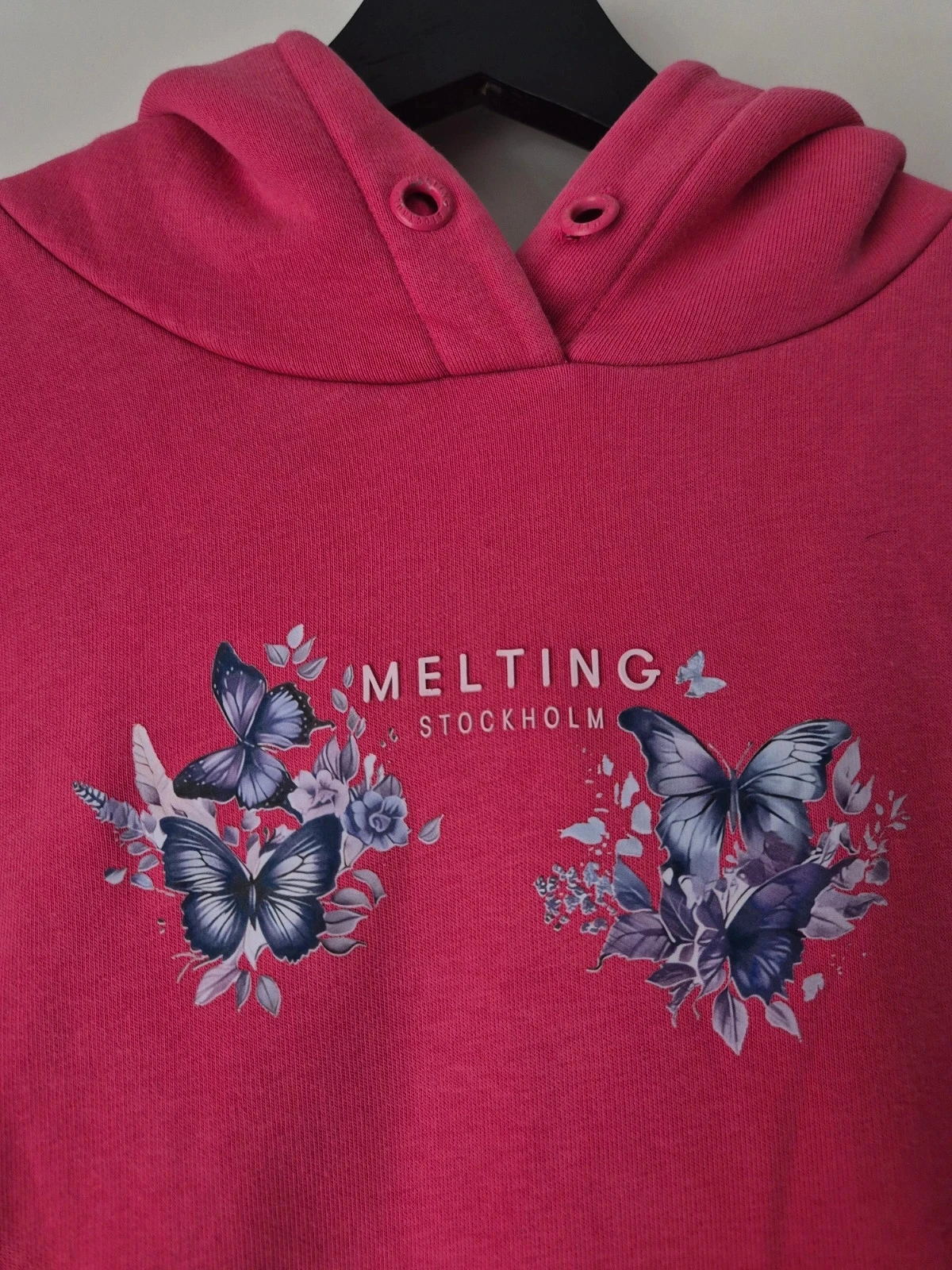 Hoodie rose Melting Stockholm - taille L – photo 2